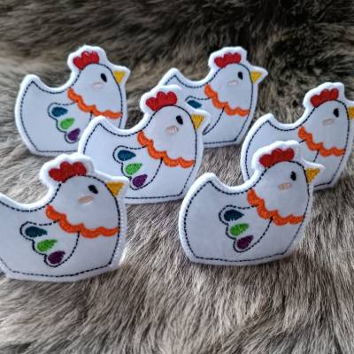 Huhn - Osterdeko mit kleinem Versteck / Set mit 6 Stück