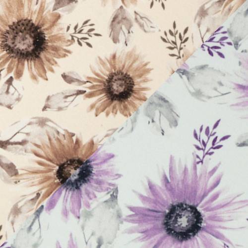 Autumn Forest by Christiane Zielinski, French Terry, Blumen, flieder oder braun, 50cm