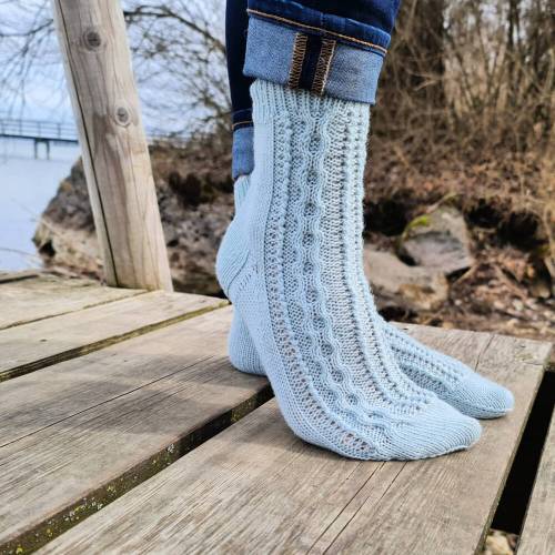 Strick-Anleitung Socken AMINA (DE)