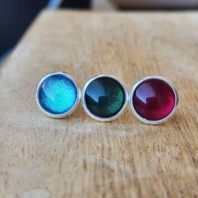 925er Sterling Silber Ohrringe klein viele Farben Geschenk Kommunion Konfirmation Firmung