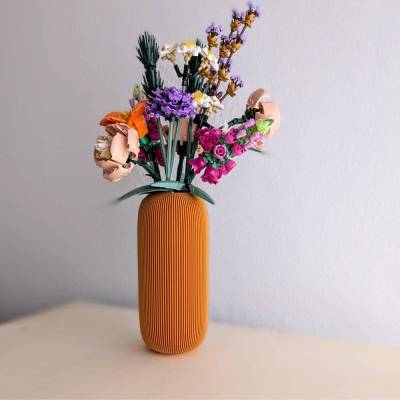 Pillenvase – minimalistische Blumenvase als Deko für Kunstblumen – 3D-Druck-Vase nachhaltig und modern
