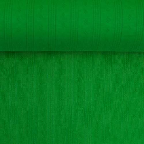 Lochstrickjersey Tiana, Pointelle, Ajourmuster, grün, 364, Swafing