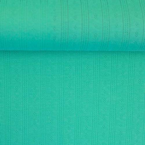 Lochstrickjersey Tiana, Pointelle, Ajourmuster, mint, 261, Swafing