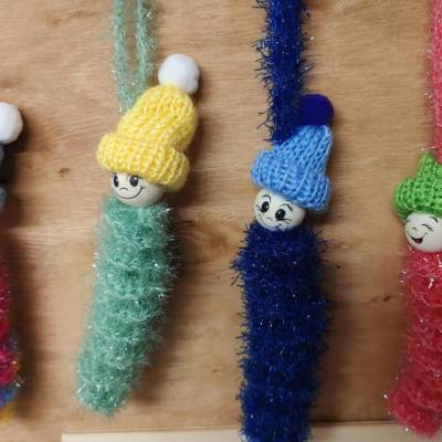 Glückswürmchen / Glücksbringer / Sorgenwürmchen gehäkelt