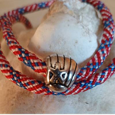 Freundschaftsarmband MUSCHEL freie Farbwahl unisex Surferarmband aus Paracord mit Schiebeknoten
