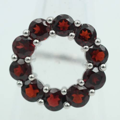 Design pur 5,0 Carat Granat Ring 925 Silber Granatring Größe 55 | 17,5