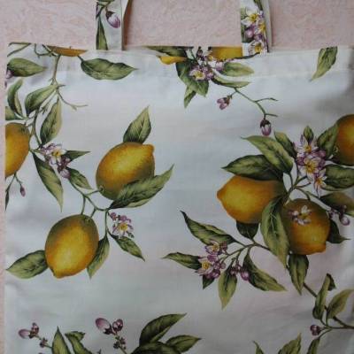 Edition - Paris, Einkaufstasche, Shopper, Zitronen, Stofftasche, Stoffbeutel, Einkaufsbeutel