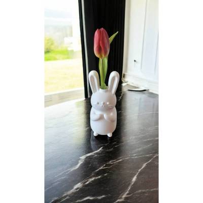 Hasenvase aus dem 3D Druck – wasserdichte Deko, 20 cm hoch, 7 cm breit