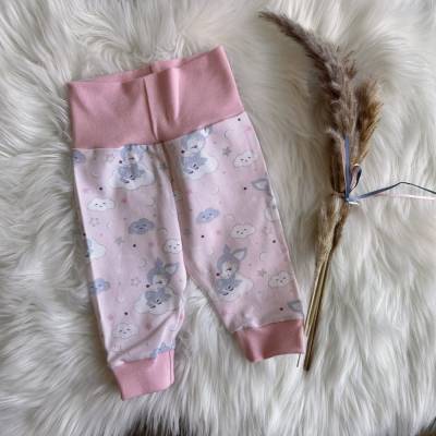 Babyhose Gr. 62 - rosa - Rehkitz - Glitzer 