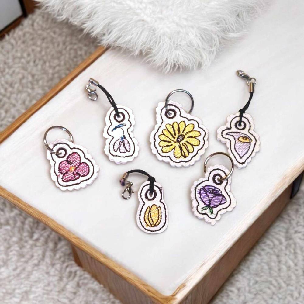 Monoline Blumen Stickdateien Set – 26 filigrane Motive ab 13x18 – Modern & einsteigerfreundlich Bild 8