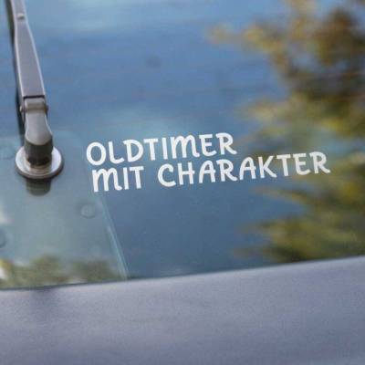 Auto Aufkleber Oldtimer mit Charakter | Autosticker | Autoaufkleber für Autofans 