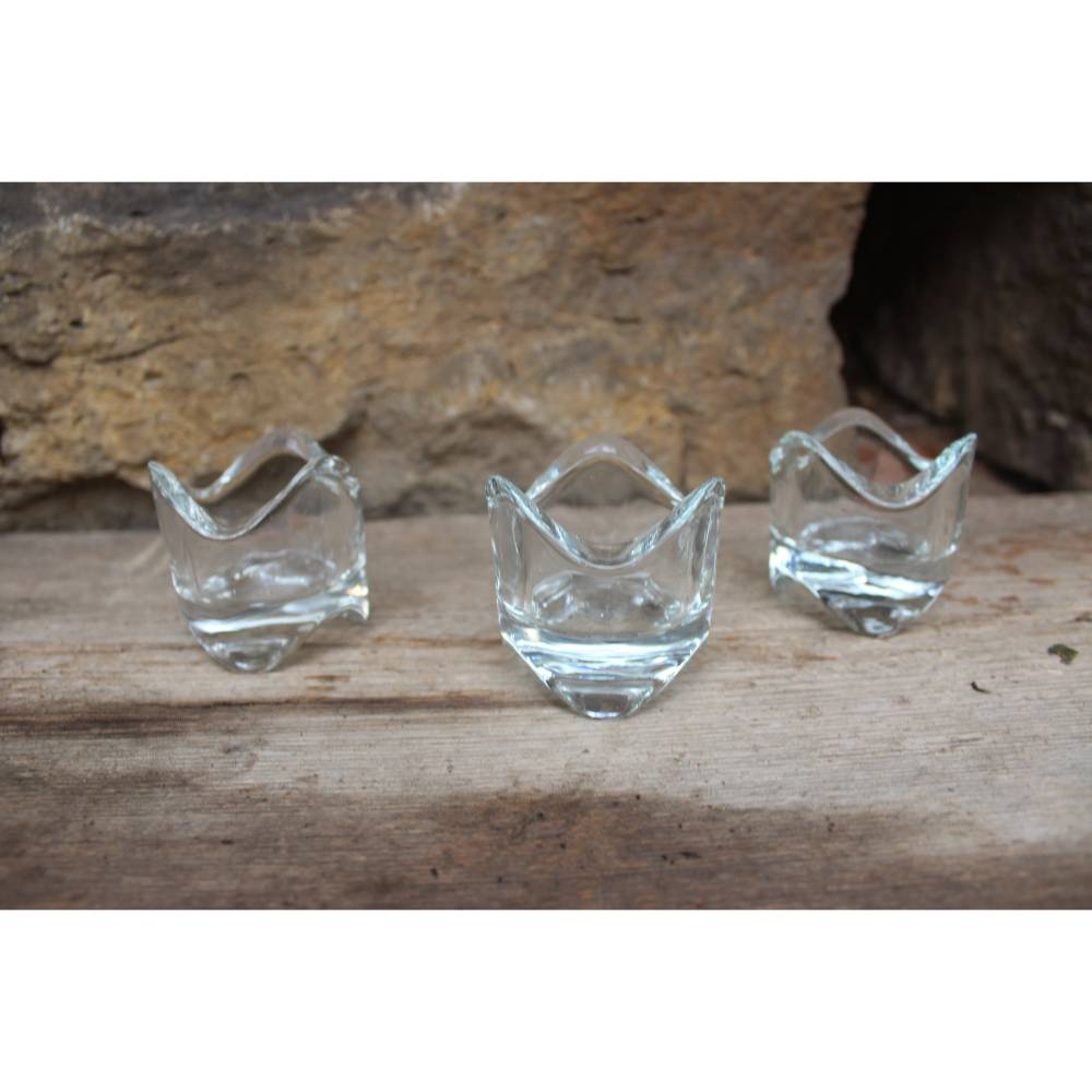 3er Set Teelichthalter Teelichtschale Väsnas Ikea Kerzenhalter Glas Vintage