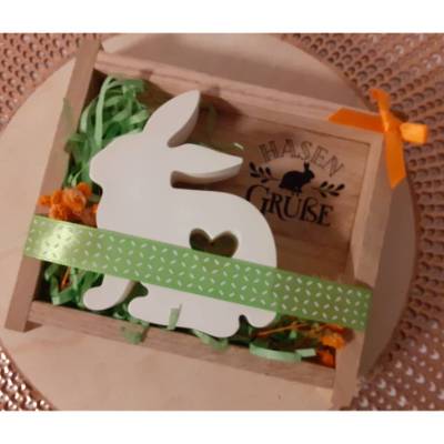 Geschenkset | Geschenk | Holz | Mitbringsel | Ostern | Osterhase | Frühling