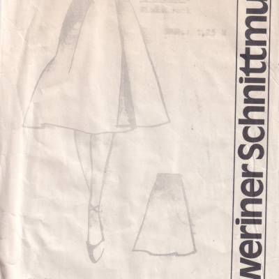 Vintage Schweriner Schnittmuster 3936 für einen Wickelrock in Größe g82 DDR