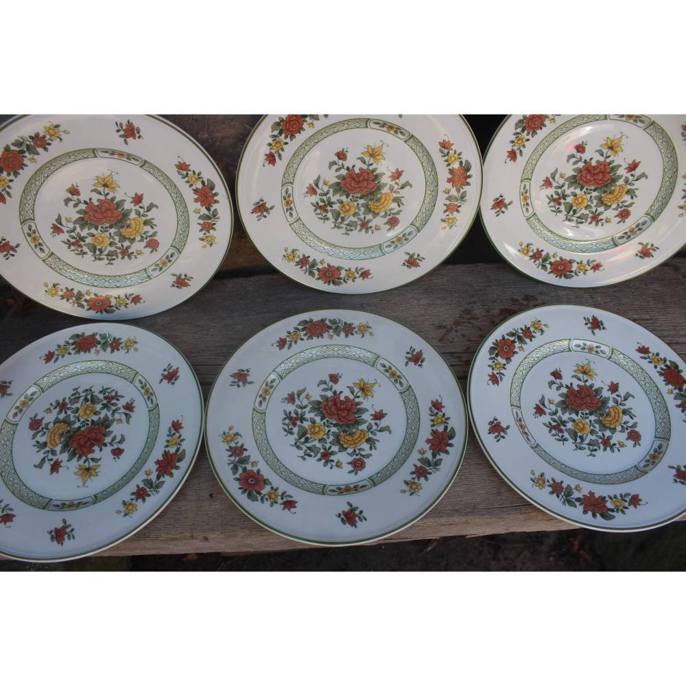6er Set Kuchenteller Frühstücksteller Summerday Villeroy & Boch Vintage