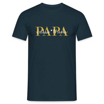 Männer T-Shirt "Papa", Namenshirt, Männershirt, Kindernamen, Vatertag, Geschenk Papa