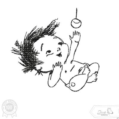 Baby Stickdatei – Süßes Motiv mit Spielzeug für liebevolle Geschenkideen