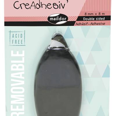 CreAdhesiv Klebeberoller, doppelseitig , transparent 8mmx8m