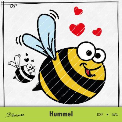 Hummel SVG DXF für Plotter - auch zum Drucken oder sublimieren - Plotterdatei Biberwerke