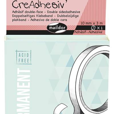 CreAdhesiv Doppelseitiges Klebeband 10mm x 3m