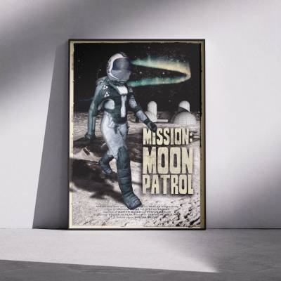 Poster MISSION: MOON PATROL | Illustration | DIN A1 Film-Plakat