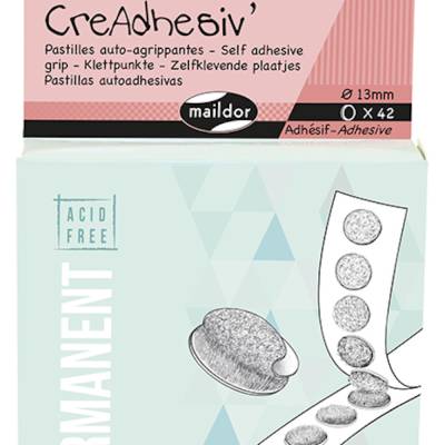 CreAdhesiv Klettpunkte 13mm weiss