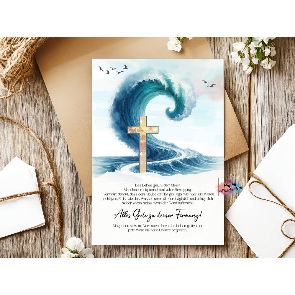 Firmung Geldgeschenk, DIY PDF Vorlage zum Ausdrucken, Last-Minute Geschenk Idee, Download, Geld kreativ verpacken versch Bild 2