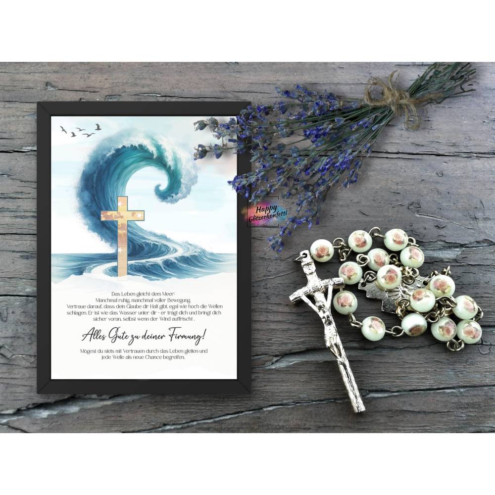 Firmung Geldgeschenk, DIY PDF Vorlage zum Ausdrucken, Last-Minute Geschenk Idee, Download, Geld kreativ verpacken versch Bild 5
