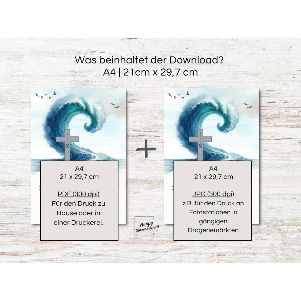 Firmung Geldgeschenk, DIY PDF Vorlage zum Ausdrucken, Last-Minute Geschenk Idee, Download, Geld kreativ verpacken versch Bild 6