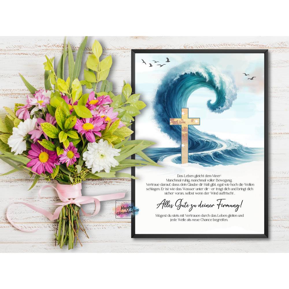 Firmung Geldgeschenk, DIY PDF Vorlage zum Ausdrucken, Last-Minute Geschenk Idee, Download, Geld kreativ verpacken versch Bild 7