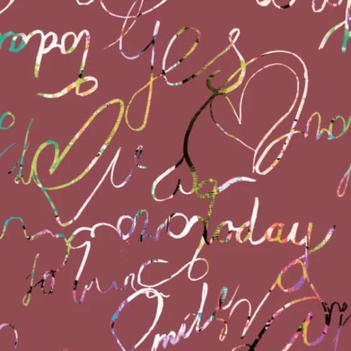 Softshell - rainy Print - Schrift bordeaux, 50cm
