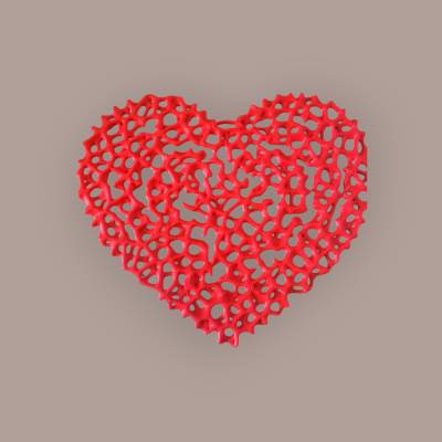 Fensterdekoration Herzform – wetterfest & leicht aus ABS, 16x20 cm