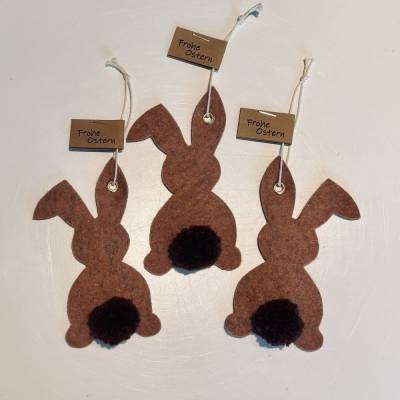 Deko Anhänger Hase braun