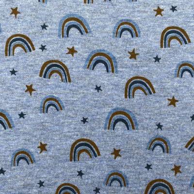 Sweat Stoff Regenbogen blau meliert Sweatstoff & Fleece. Grundpreis: 1 m2 =9,97 Euro. Ab 1,50 Euro=0,10 m. Art.-Nr. 140
