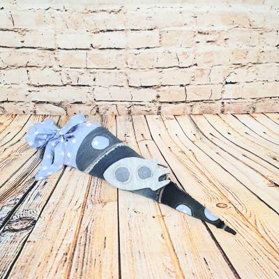 Schultüte "Rakete", 50 cm, Zuckertüte, Jeans Upcycling, 