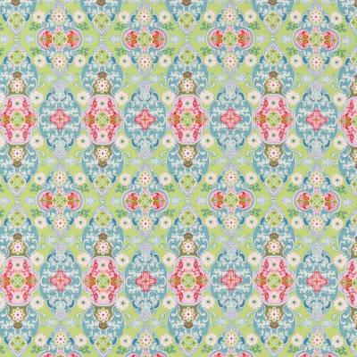 Swafing Julia grün Blumen Ornamente100% Baumwolle Webware Druckstoff  