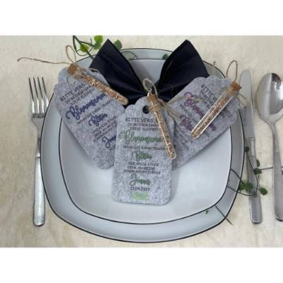 Gastgeschenk Kommunion personalisiert Reagenzglas mit Blumensamen, Gastgeschenk Taufe, Gastgeschenke Konfirmation, Fisch