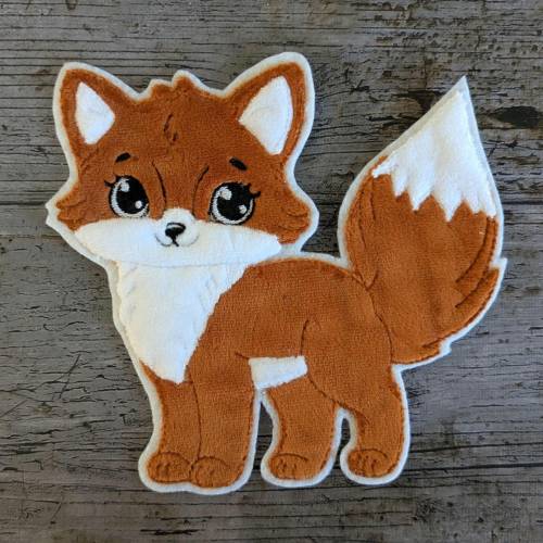 Fuchs Stickdatei 3D, Applikation SOFORTDOWNLOAD, Embroidery design