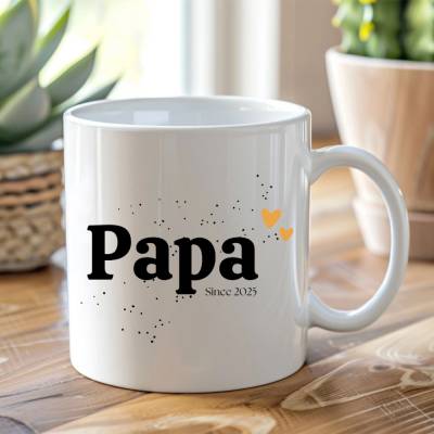Keramiktasse "Papa Since 2025" | Geschenk | Erinnerung zur Geburt | stolzer Papa | Vatertag