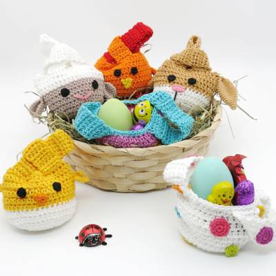 Kleine Knotenbeutel - Ostern - Häkelanleitung