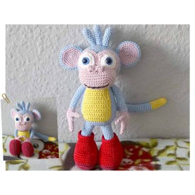 Häkelanleitung für den Affen mit Boots!