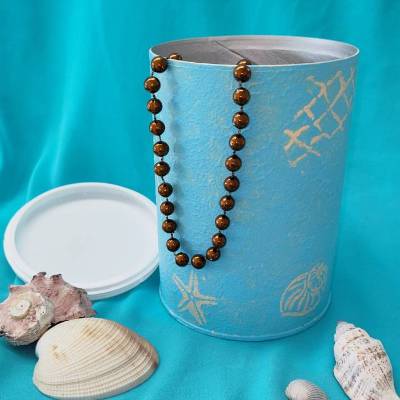 SALE -30% (Code: NEUEABENTEUER) | Upcycling Dose Meer – Handbemalte maritime Vorratsdose mit Deckel