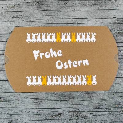 Faltschachtel **Ostern1** von ZWEIFARBIG Kraftpapier Ostern Geschenkverpackung Geldgeschenk Schachtel