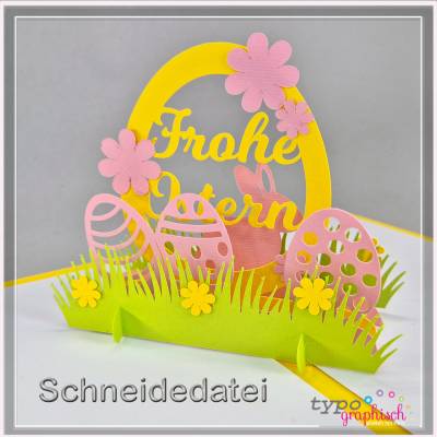 Plotterdatei Pop-up Karte Osterei – Schneidedatei für kreative Osterkarten DIN A5