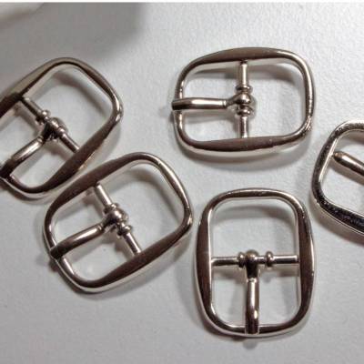 5 Schnallen 12mm silberfarben, Riemchenschnallen, Schuhschnalle, kleine Schnallen, Verschluss, Trödel Dings da