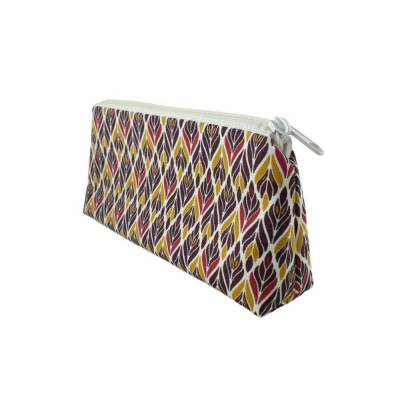 Kosmetiktasche Schminktäschchen Feder Aubergine Bordeaux