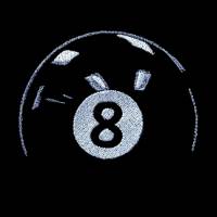 Billard Kugel 8 Lichteffekt 14*14cm bzw. 15*15cm