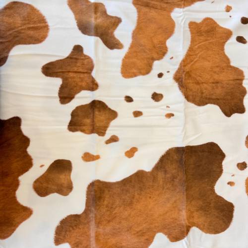 Kullaloo Plüschstoff Schecke braun/weiß, 100x75cm