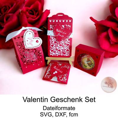 Plotterdatei Valentin Geschenk Set