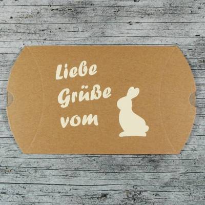 Faltschachtel **Hase2** von ZWEIFARBIG Kraftpapier Ostern Geschenkverpackung Geldgeschenk Schachtel Osterhase